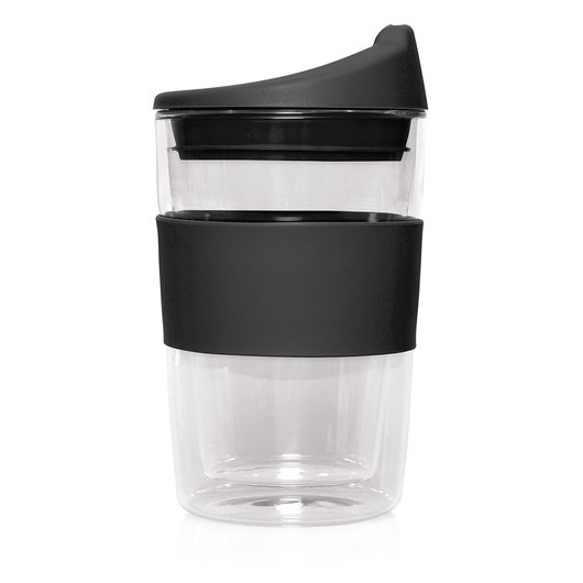 Premium Glass Cup 2 Go Black